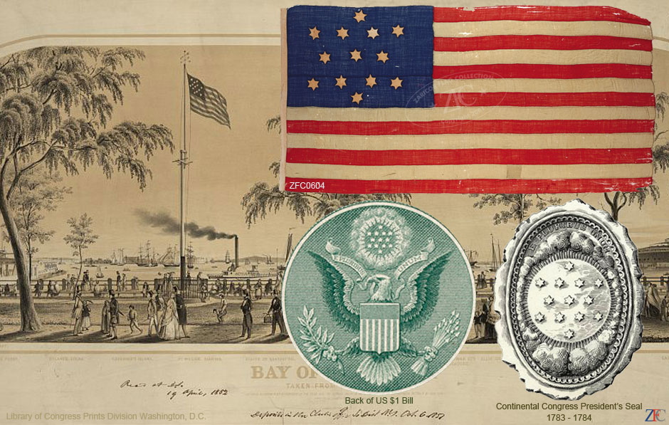 13 Star United States Flag - Great Star in Glory, 1783 - 1790.jpg