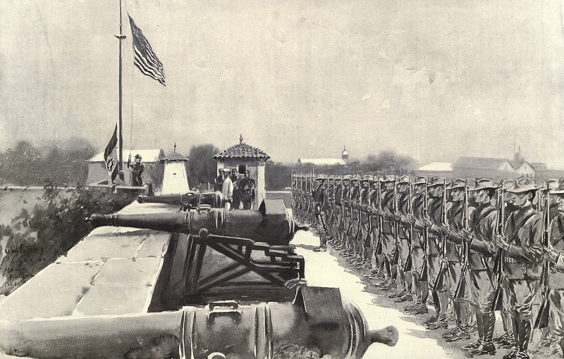 American_flag_raised_over_Fort_Santiago_8-13-1898.jpg