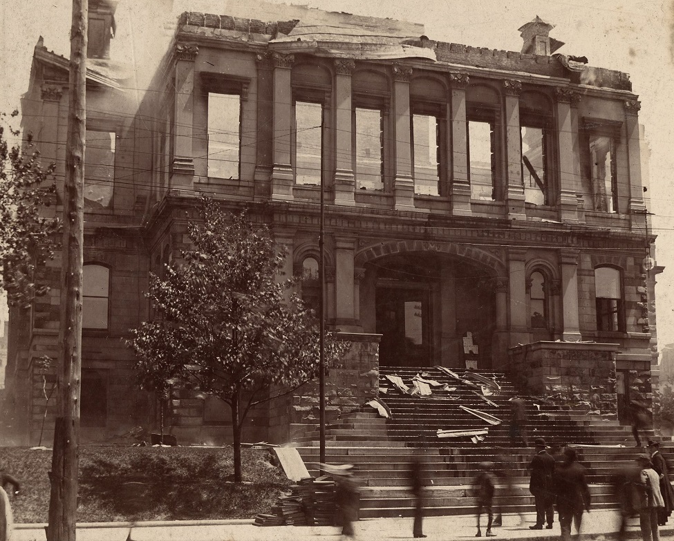Court House, Lexington. Ruins after it burned Spring of 1897-1.jpg