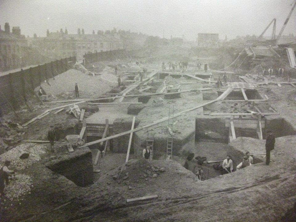 The Anglican Cathedral foundations in 1904.jpg