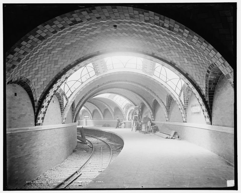 The City Hall station of the IRT Lexington Avenue Line opened on October 27, 1904..jpg