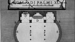 Plan and elevation of a burial chamber.