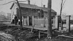1871 Chicago. The undamaged O'Leary cottage, near the origin point of the fire