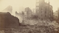 Boston Fire of 1872. South Side of Milk Street