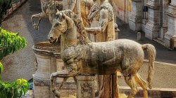 Castor and Pollux with their Horses at Piazza del Campidoglio