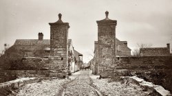 City gates of St. Augustin, Florida circa 1865.