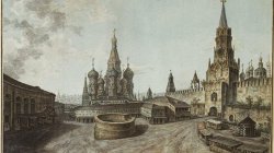Early 1800s Kremlin and Red Square in Moscow by Fedor Alekseyev